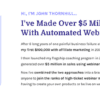 Free 4-Day Workshop with John Thornhill, who has 21+ years of success in online business. Free 4-Day Workshop with John Thornhill, who has 21+ years of success in online business.